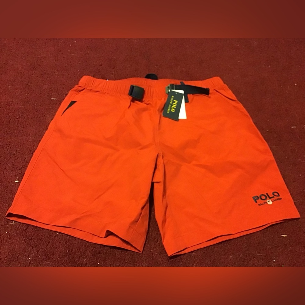 POLO RALPH LAUREN SZ S NWT MENS SWIM TRUNKS SHORTS UNLINED RED